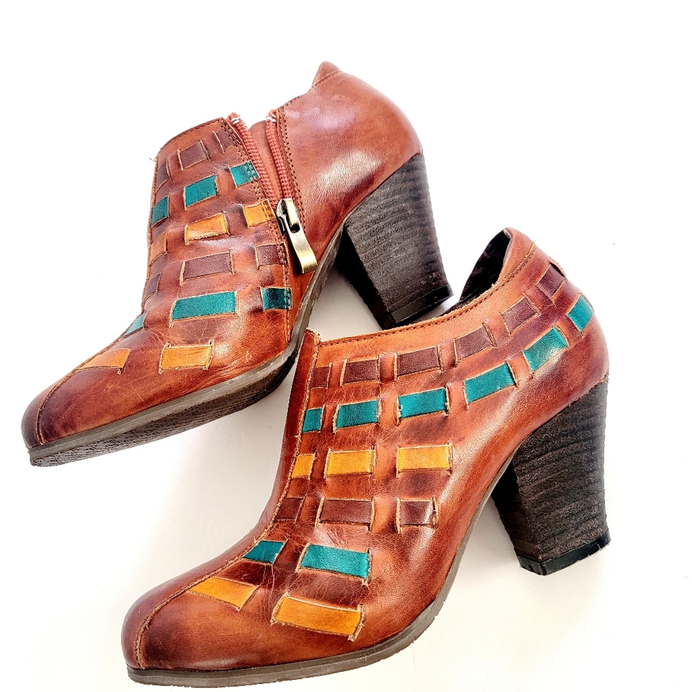 L’Artiste by Spring Step Brilliance Pump multi color leather woven unique size 5 - Picture 8 of 8